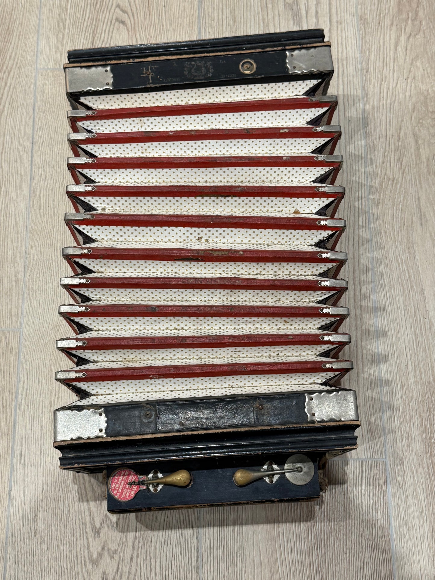 Accordéon Diatonique Ancien (vers 1880-1910) - Maison E. Monichon, Paris