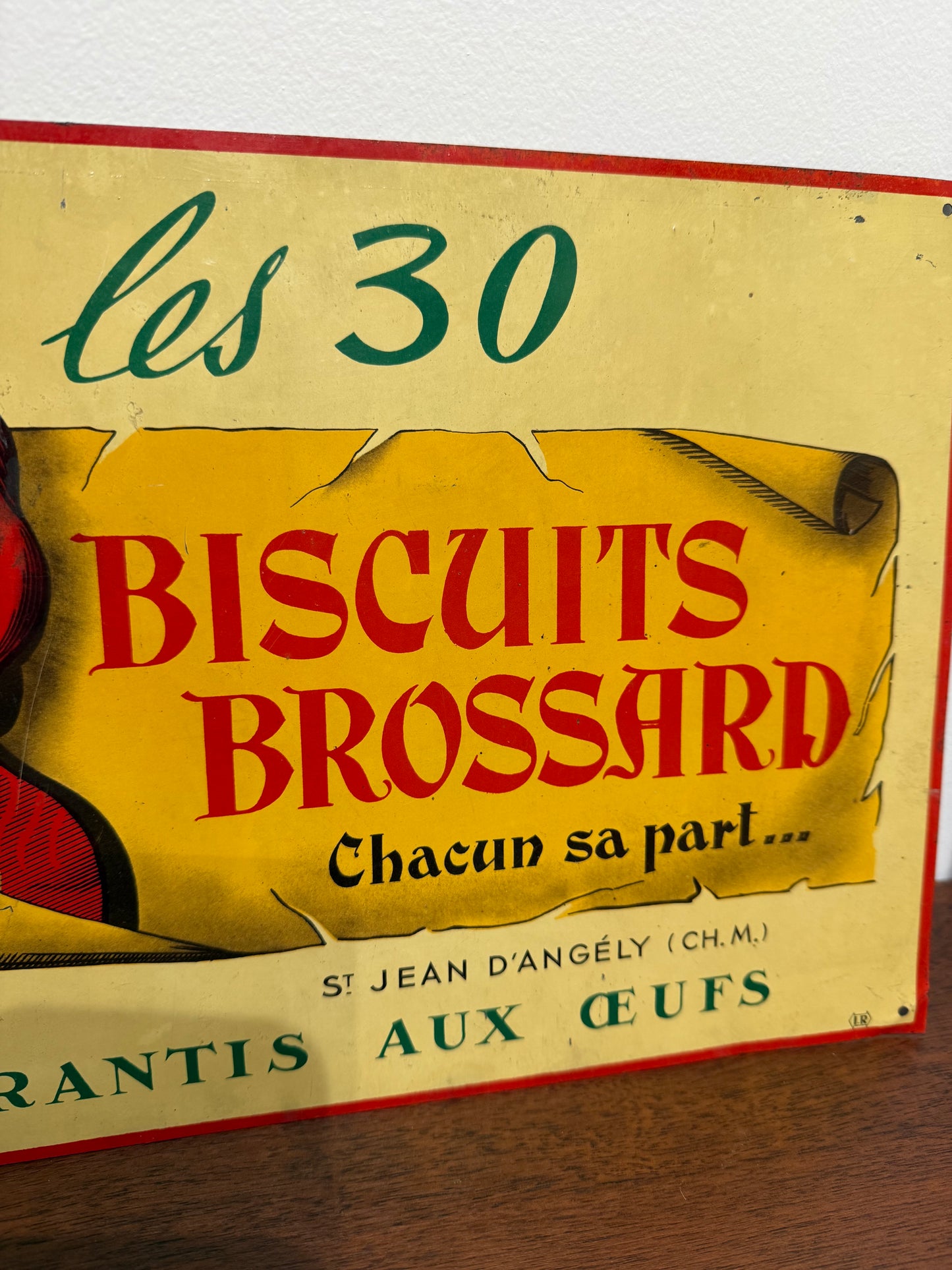 Plaque publicitaire ancienne “Biscuits Brossard”