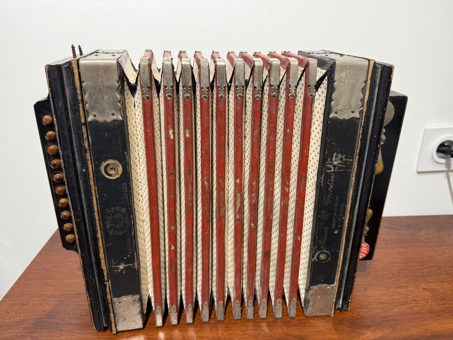 Accordéon Diatonique Ancien (vers 1880-1910) - Maison E. Monichon, Paris