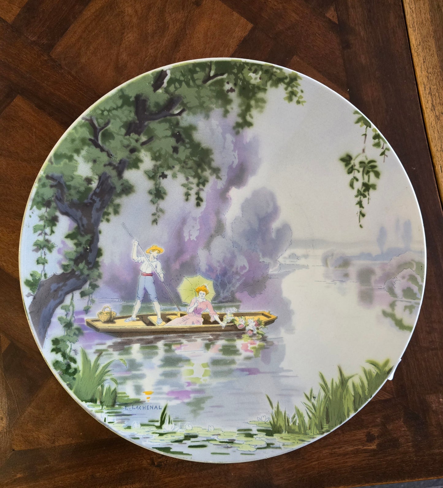 Assiette décorative Edmond. Lachenal