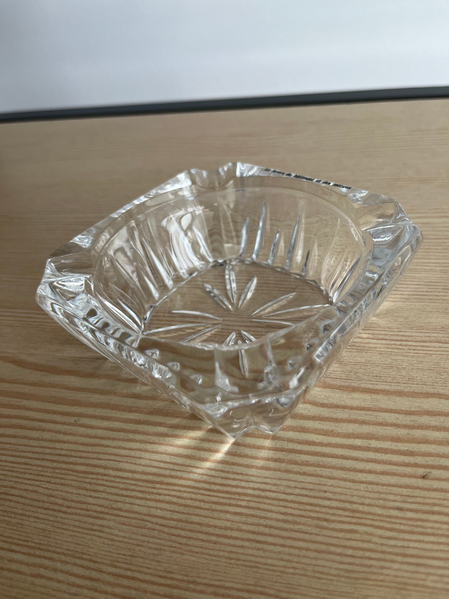 Cendrier vintage en cristal d’Arques
