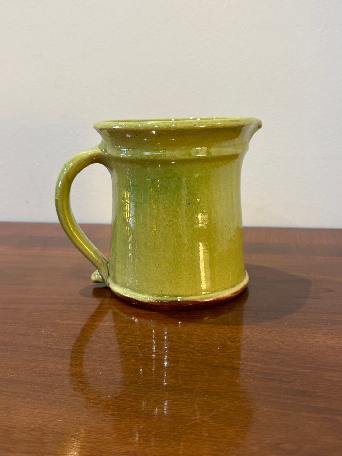 Pichet terre cuite émaillée verte