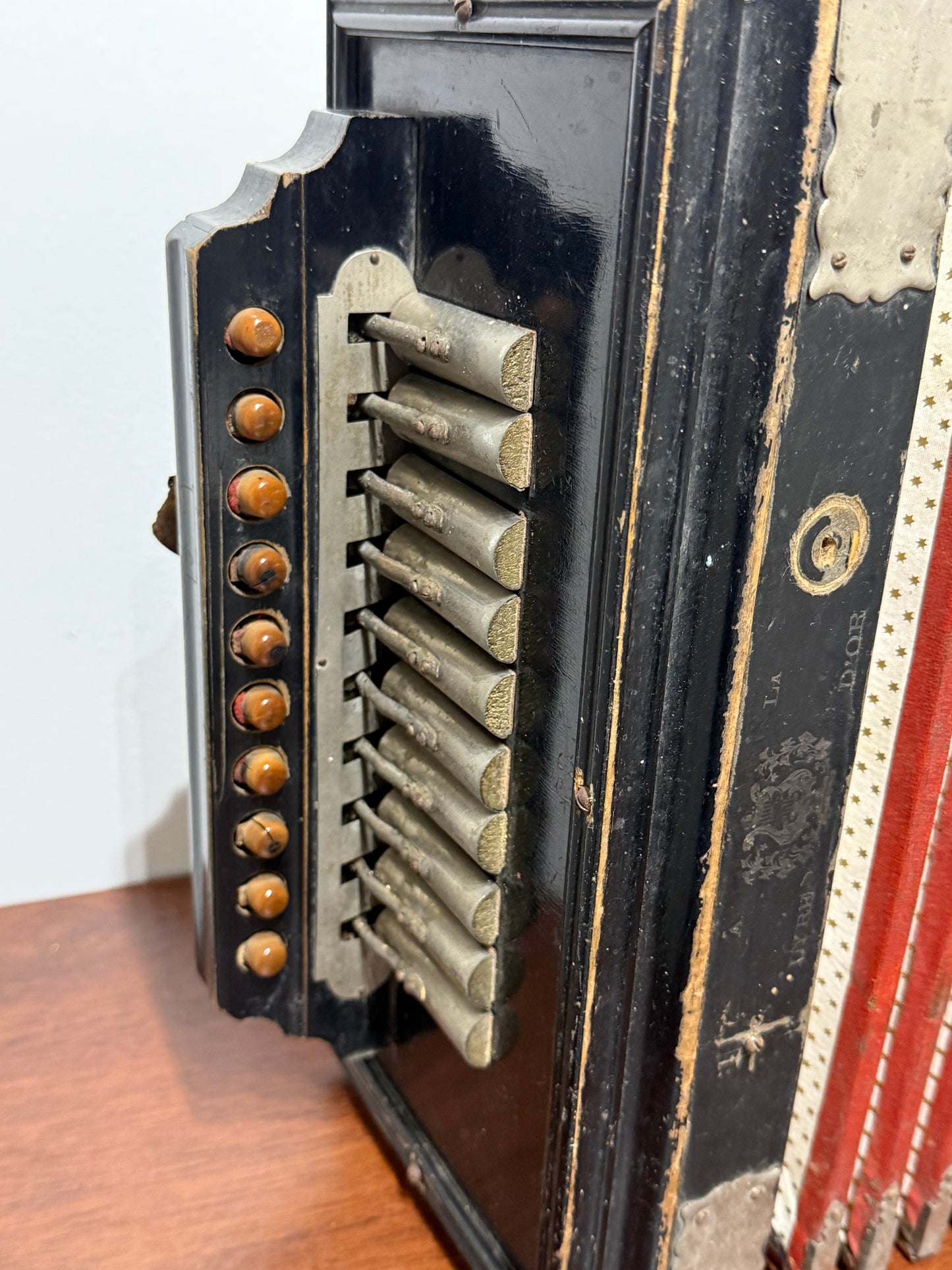 Accordéon Diatonique Ancien (vers 1880-1910) - Maison E. Monichon, Paris