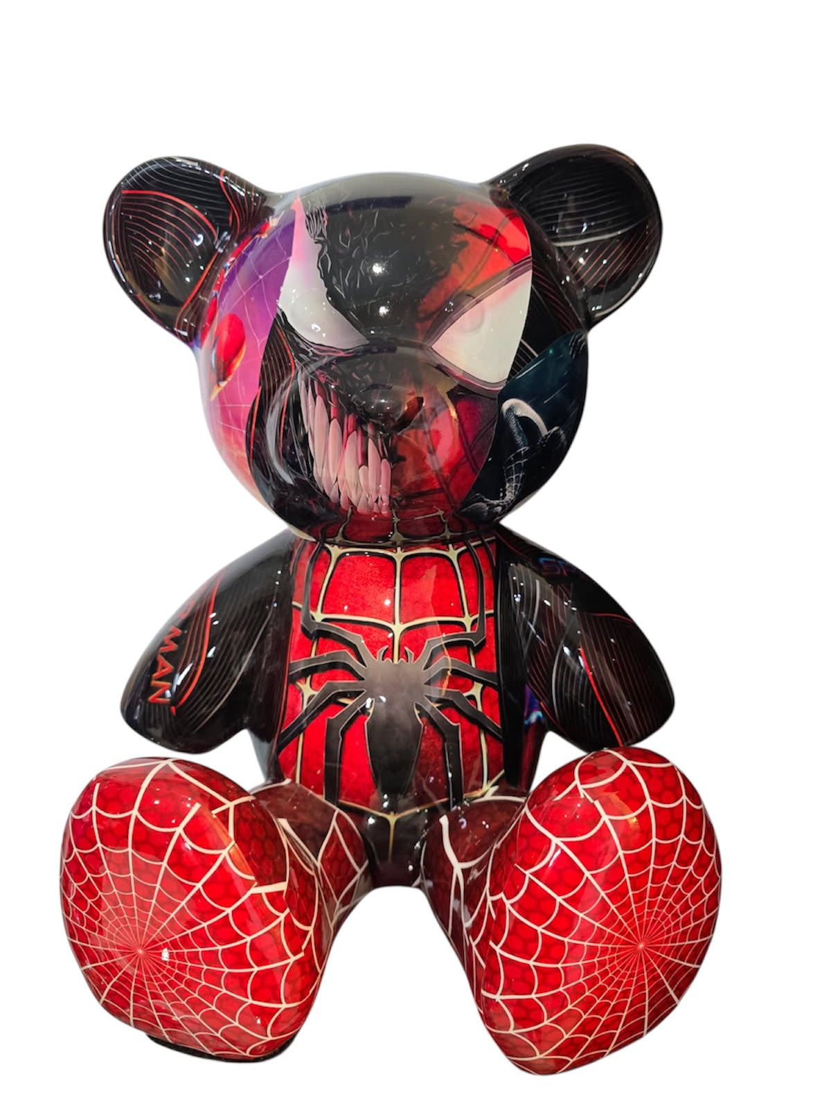 Teddy Bear Spider-Man /Venom – Édition limitée 7/26 – Résine covering – 35 cm