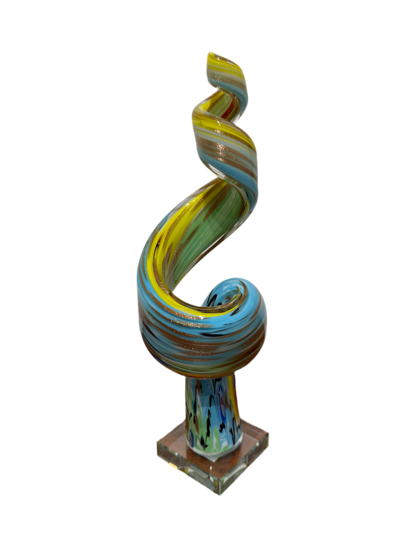 Sculpture en verre "twister"
