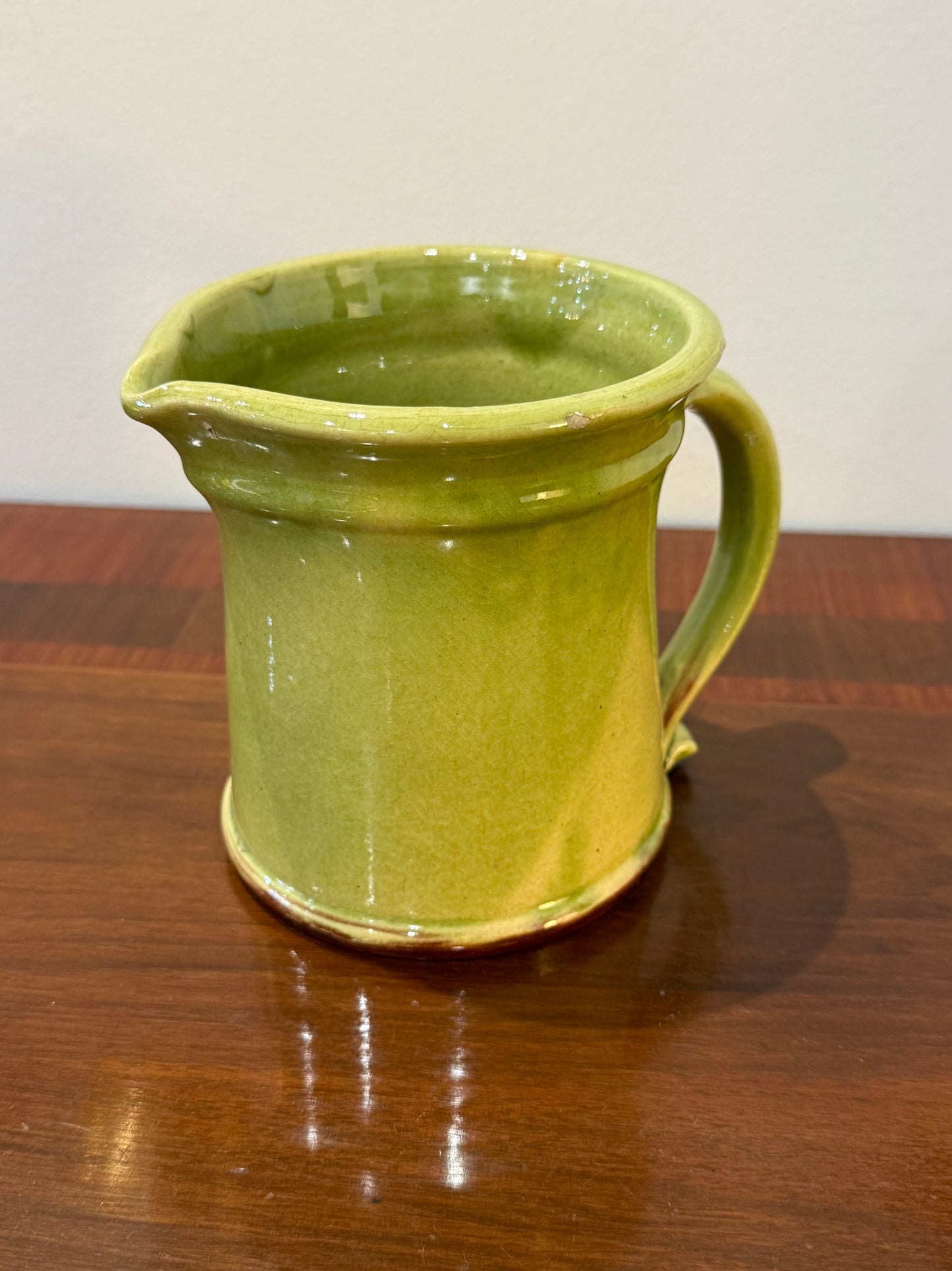 Pichet terre cuite émaillée verte