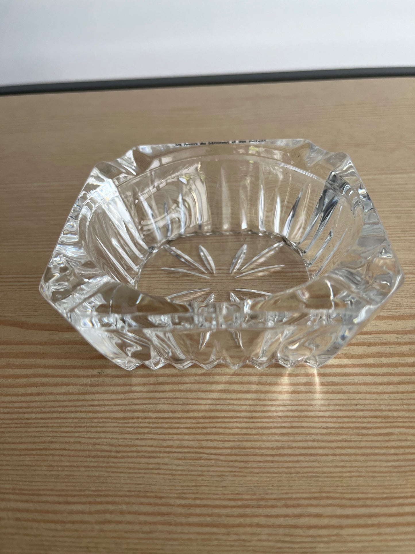 Cendrier vintage en cristal d’Arques