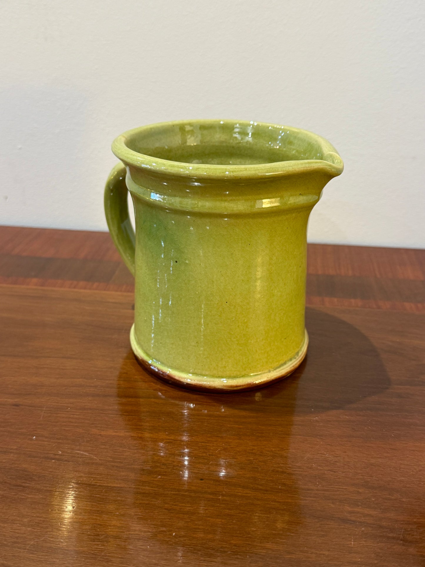 Pichet terre cuite émaillée verte