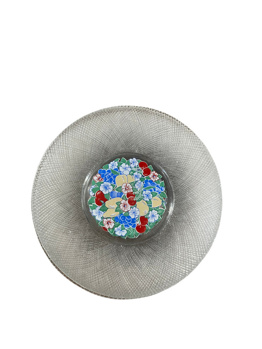 6 assiettes florales