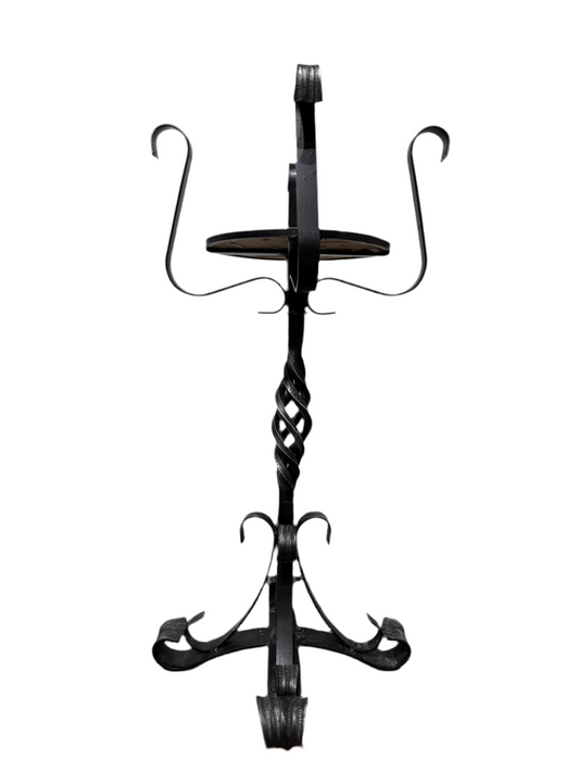 Porte plante en fer forgé et plateau marbre