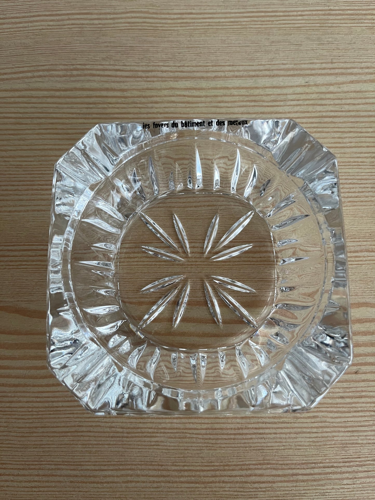 Cendrier vintage en cristal d’Arques