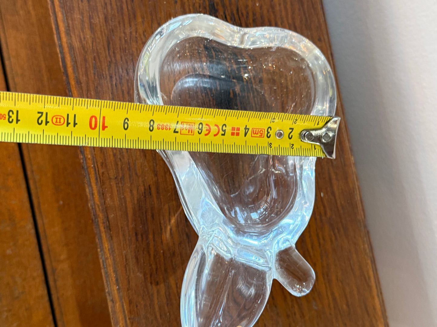 Cendrier en forme de poire – Art Vannes France – Verre moulé (14 cm)