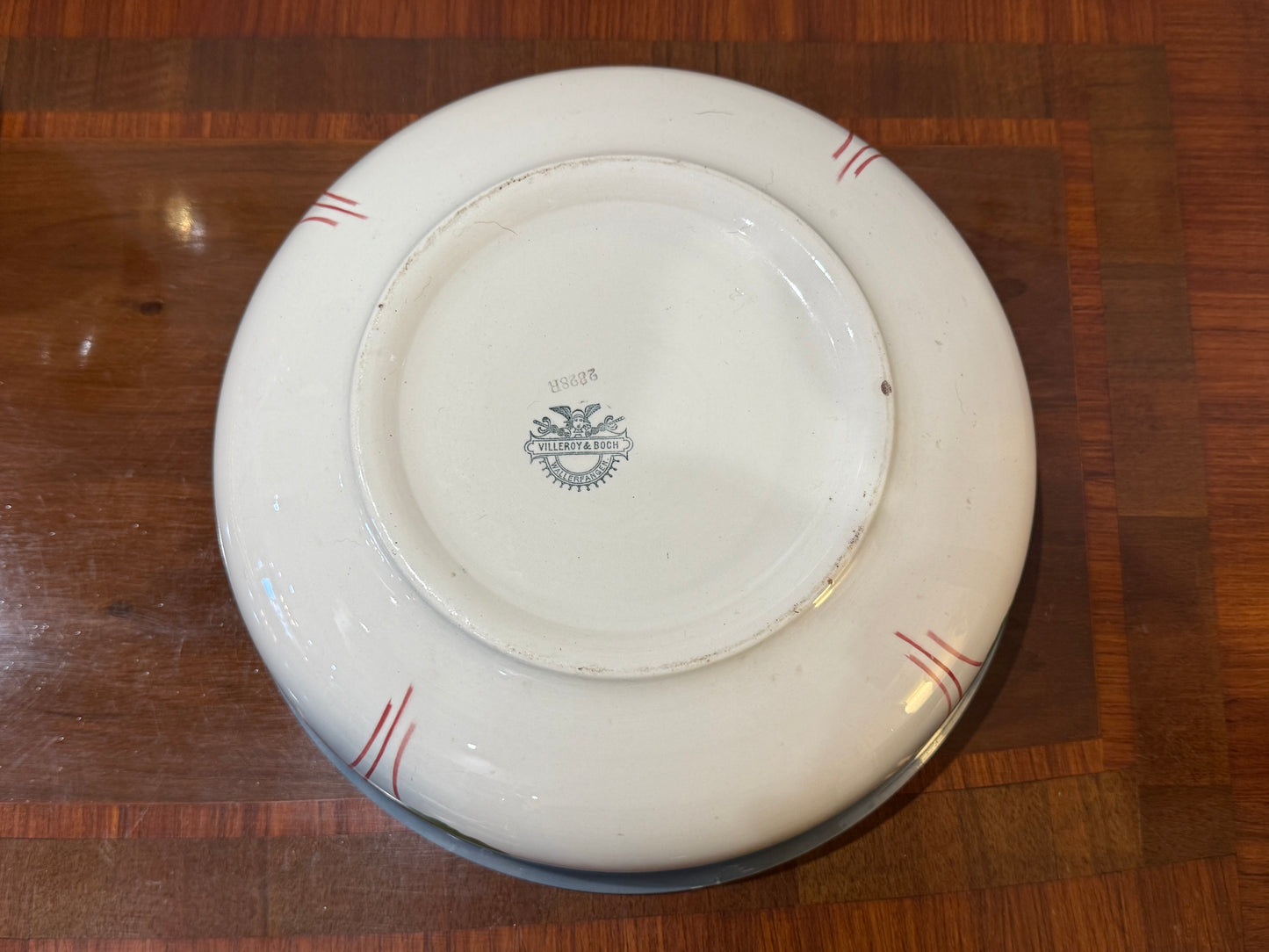Ensemble de toilette Villeroy & Boch - Pichet et Bassine en Faïence Peinte à la Main