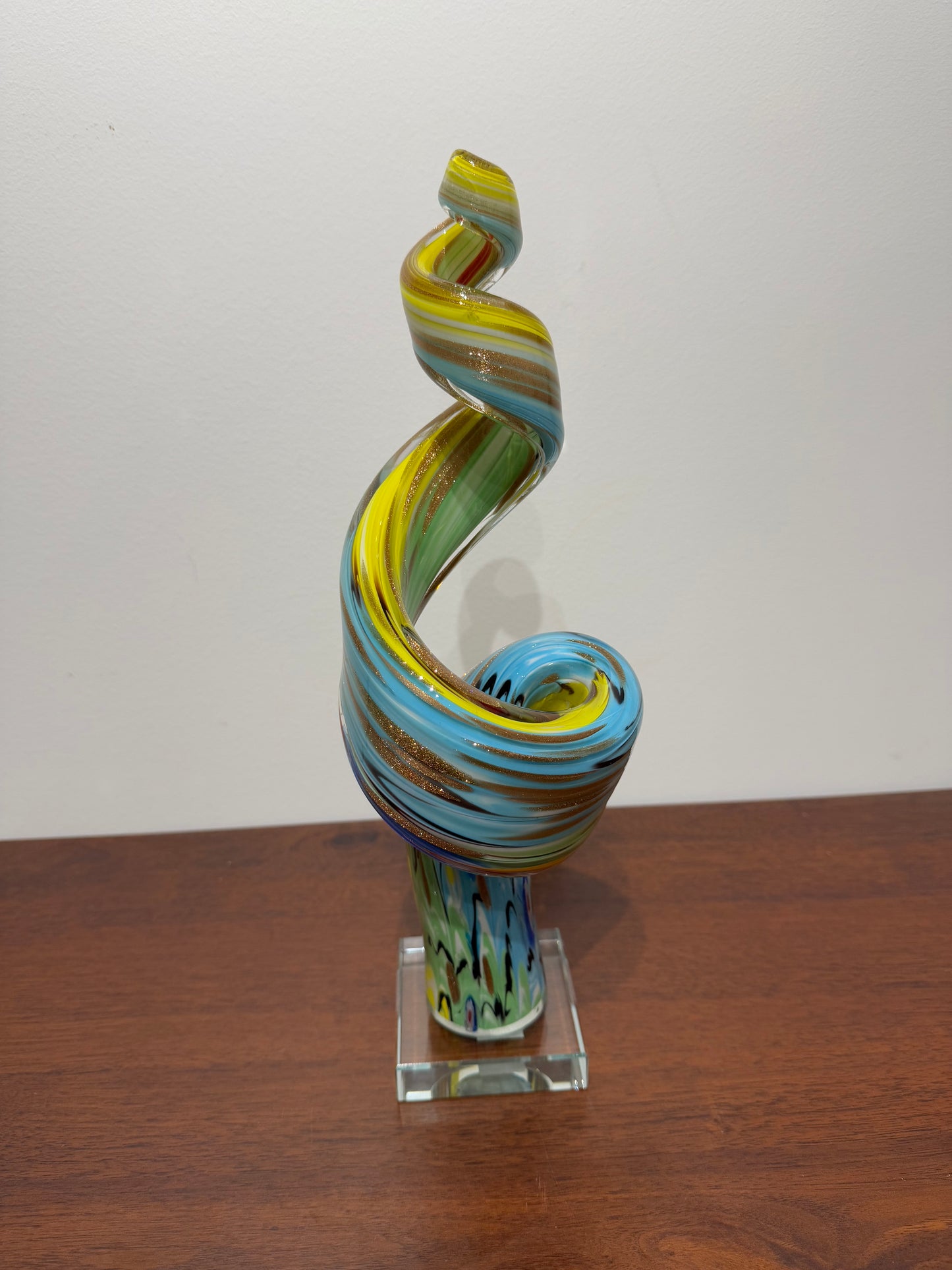 Sculpture en verre "twister"
