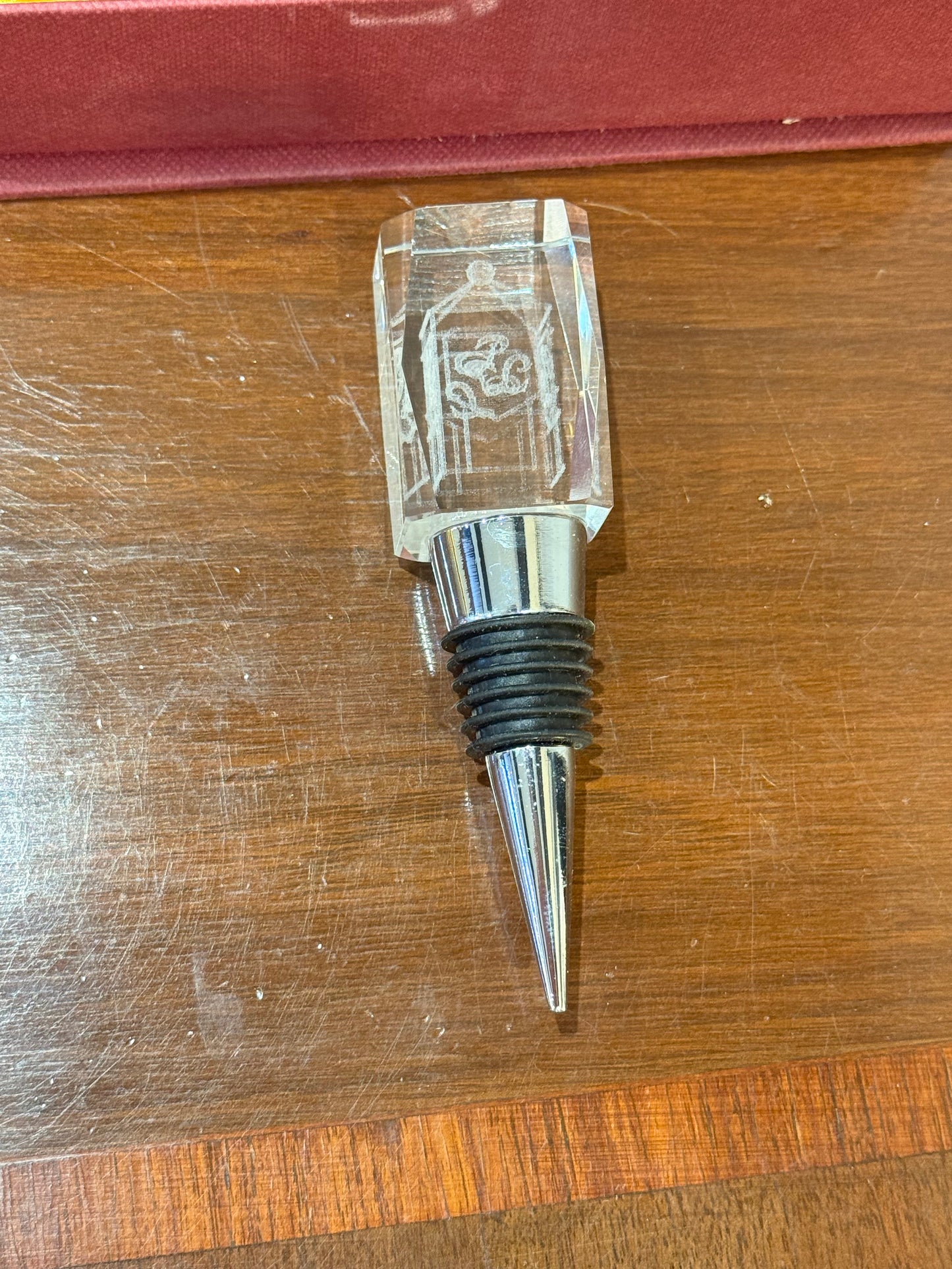 Bouchon de bouteille en métal et cristal – Pierre Laforest