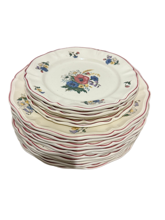 Ensemble d’assiettes Digoin Sarreguemines - Modèle “Agreste”