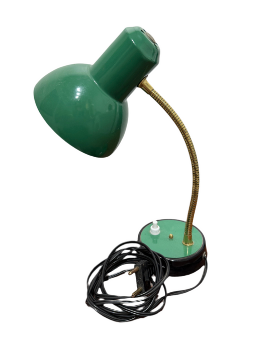 Lampe de bureau vintage articulée verte – années 60/70