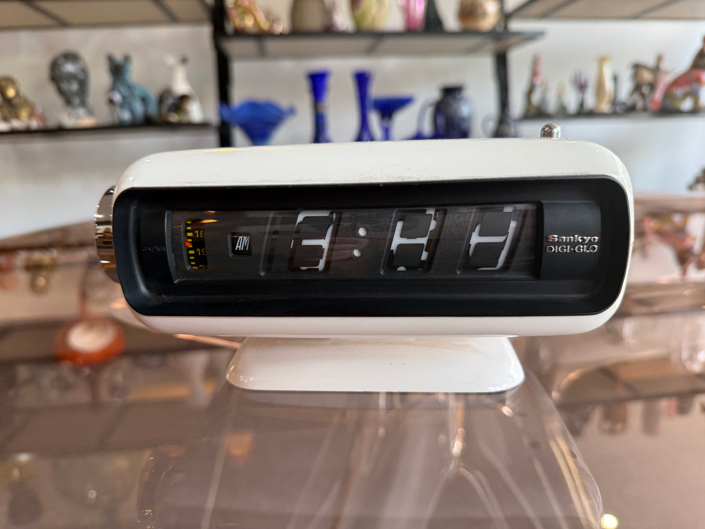 Horloge à palettes vintage Sankyo DIGI-GLO – Japon, années 1970
