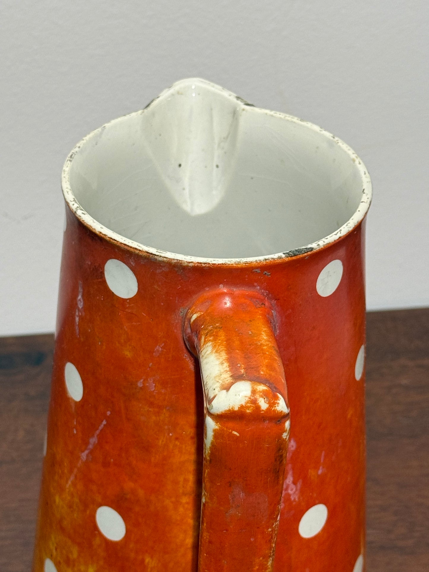 Pichet en Grès Émaillé à Pois - Digoin & Sarreguemines (Années 1920-1930)