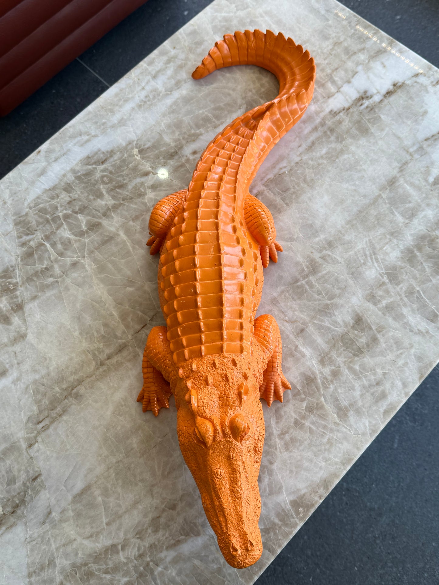 Crocodile sculpture résine - 67 cm