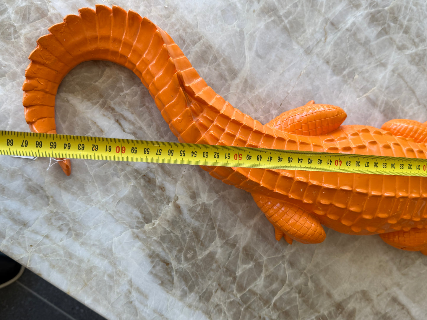 Crocodile sculpture résine - 67 cm