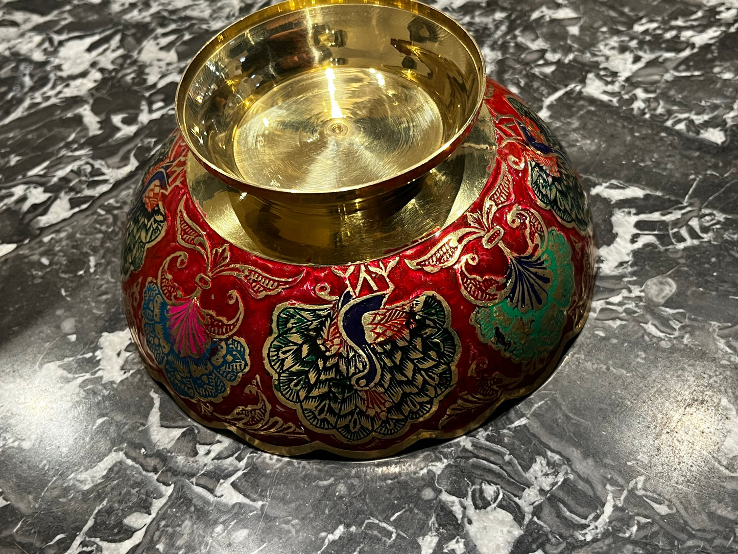 Bol en laiton émaillée