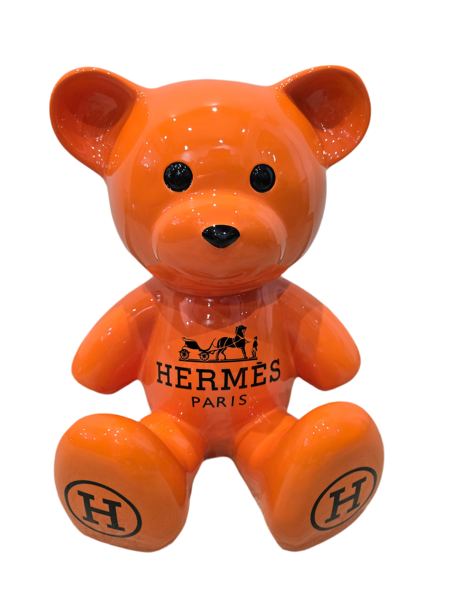 Teddy Bear “Hermès Paris” orange – Édition limitée 14/26 - 35 cm
