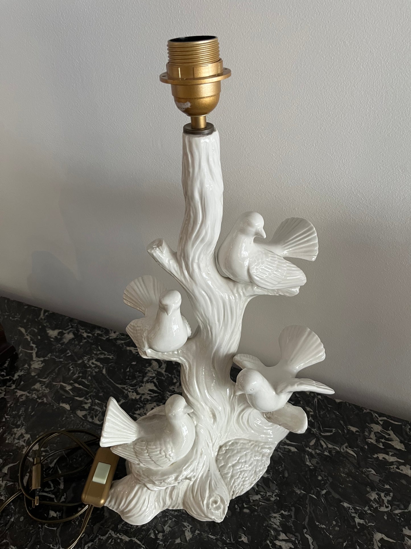 Lampe 4 colombes vintage