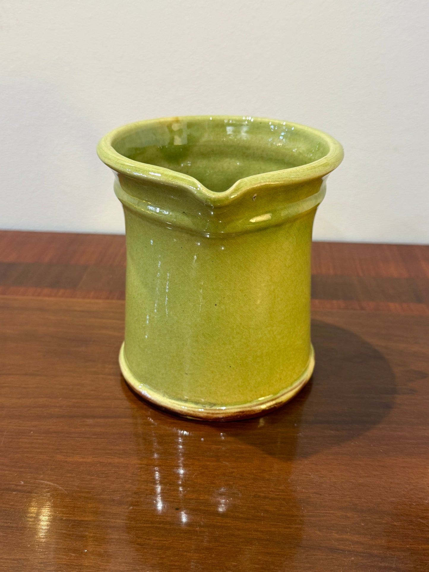Pichet terre cuite émaillée verte