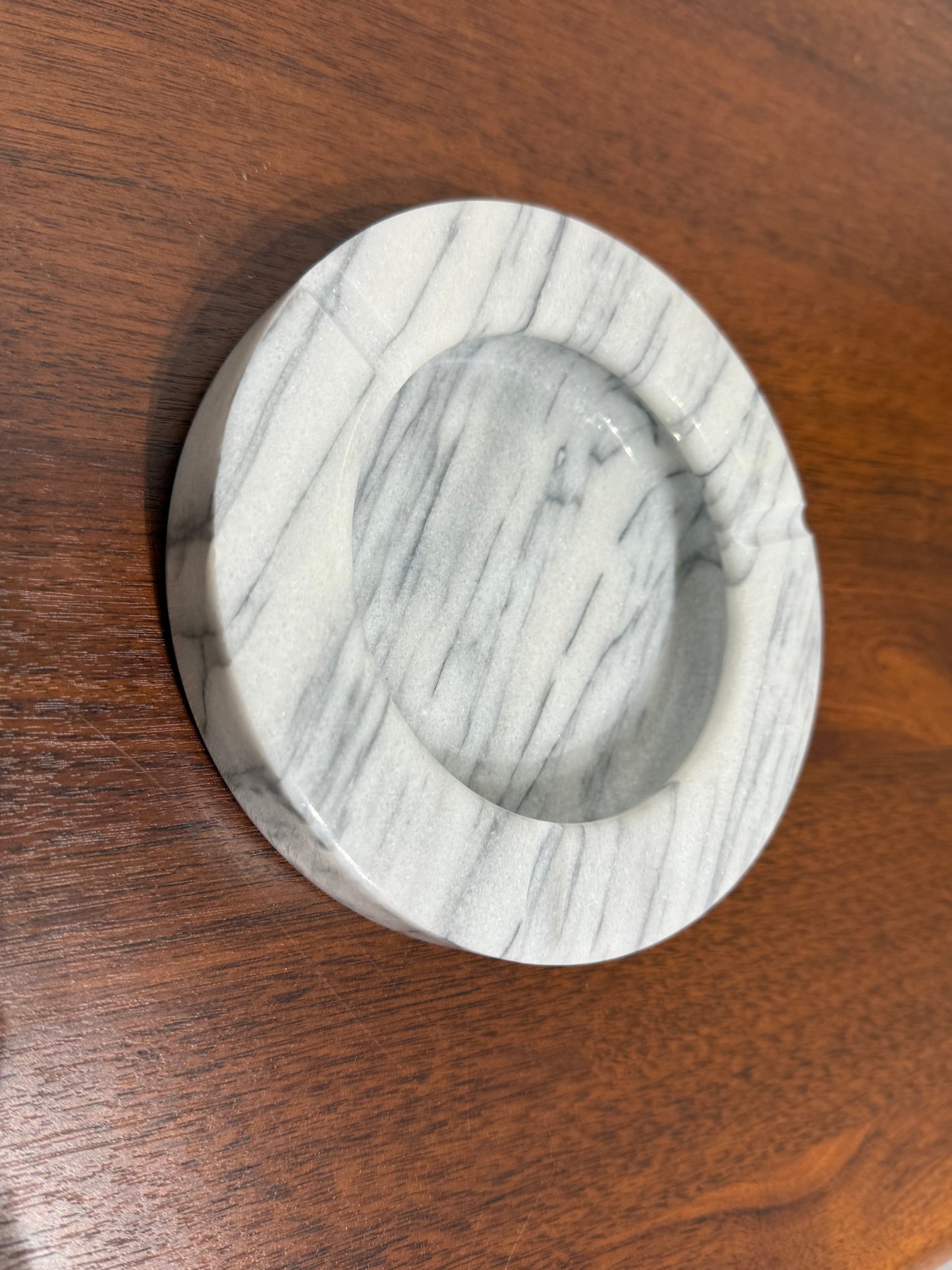 Ensemble en marbre : cendrier et boîte de rangement