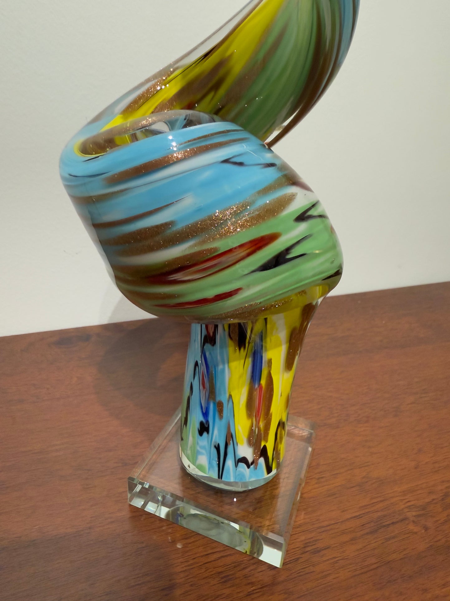 Sculpture en verre "twister"