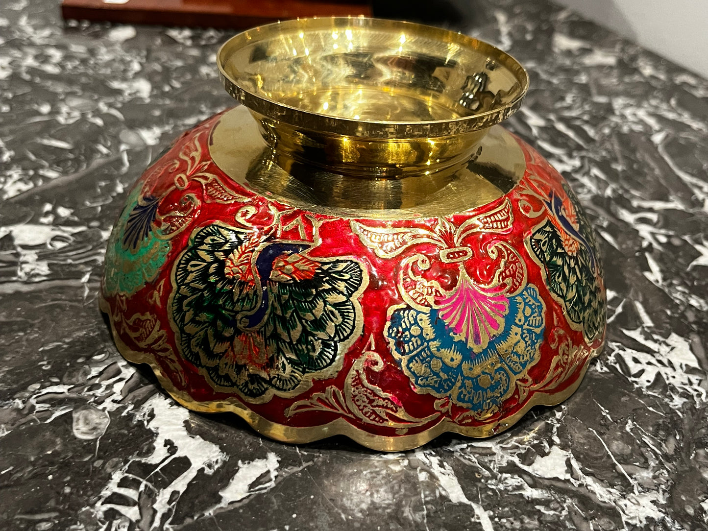 Bol en laiton émaillée