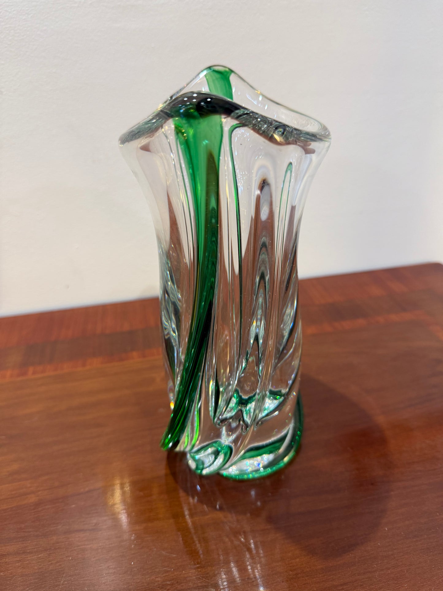 Vase torsadé cristal saint louis