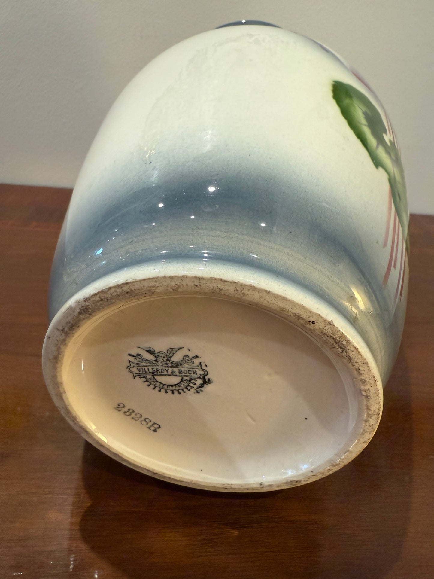 Ensemble de toilette Villeroy & Boch - Pichet et Bassine en Faïence Peinte à la Main