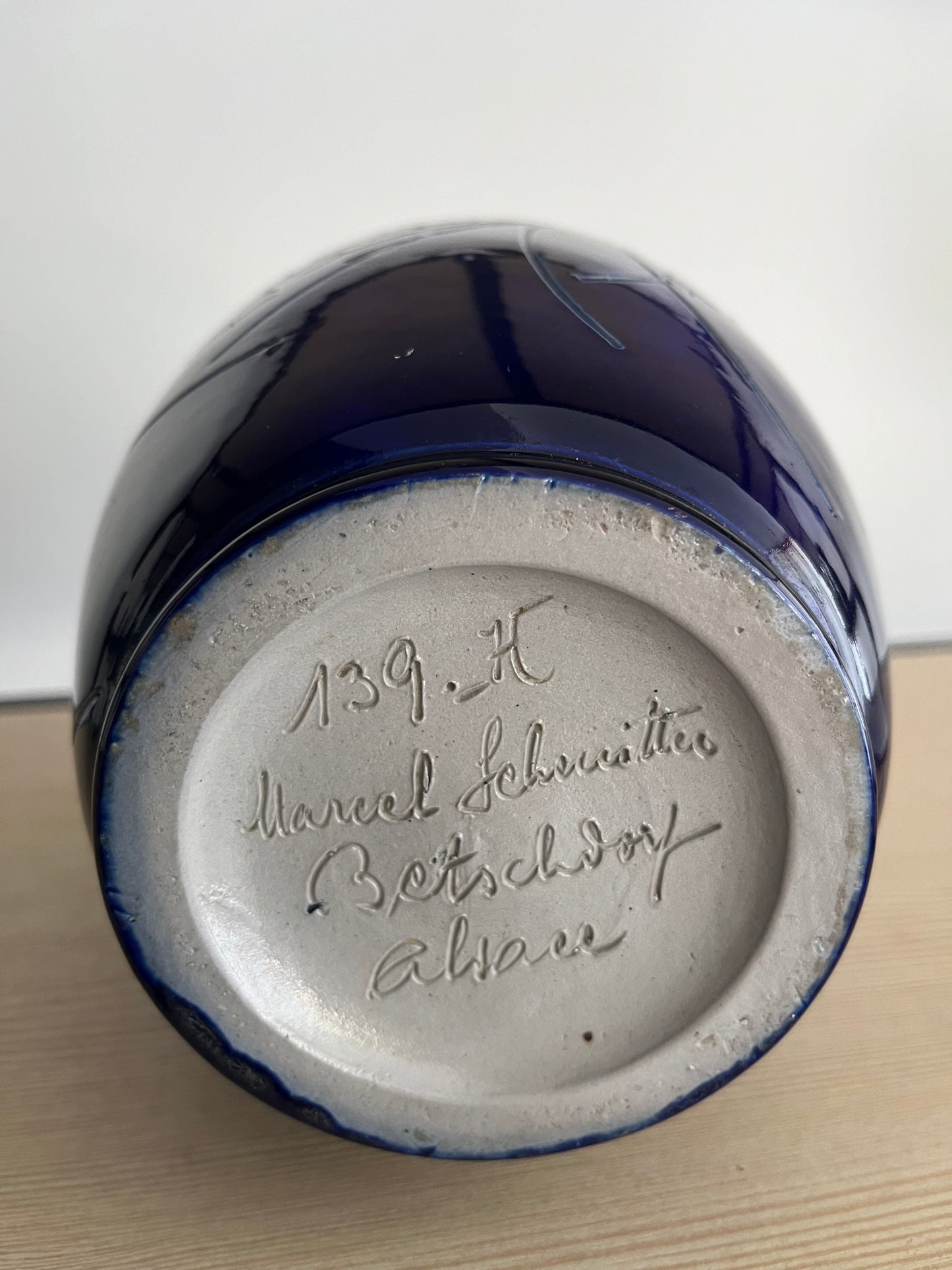 Vase en Grès bleu Betschdorf Schmitter