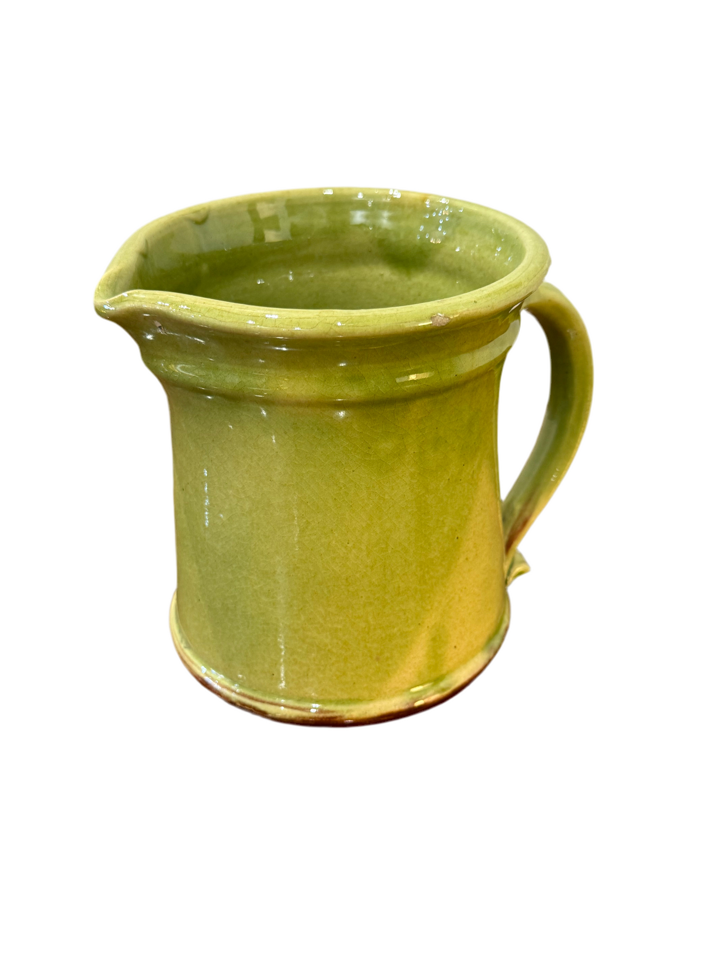 Pichet terre cuite émaillée verte