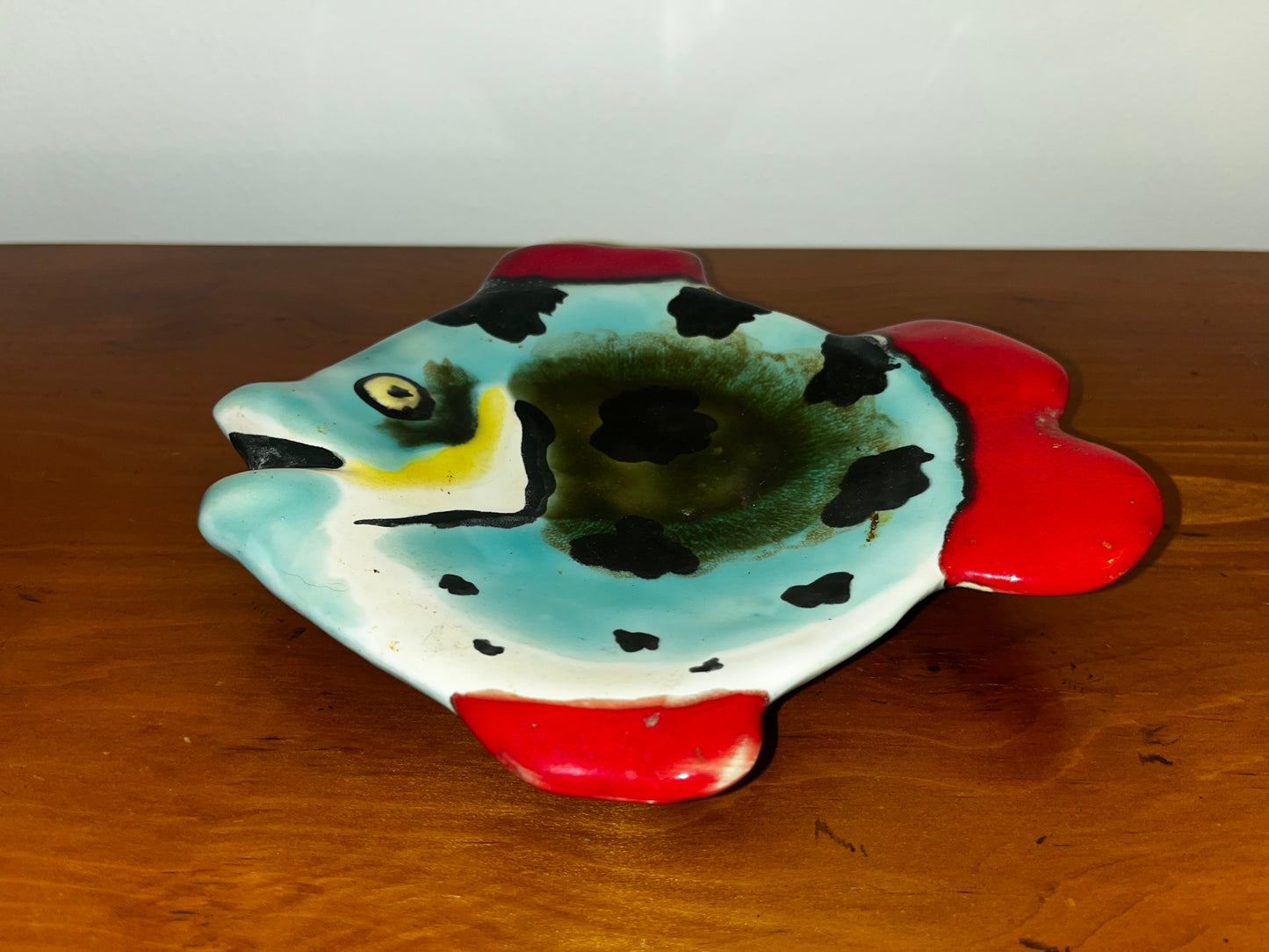 Petit plat poisson en céramique signé Sagam - Albertville