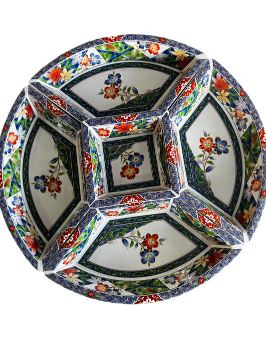 Plateau tournant japonais en porcelaine