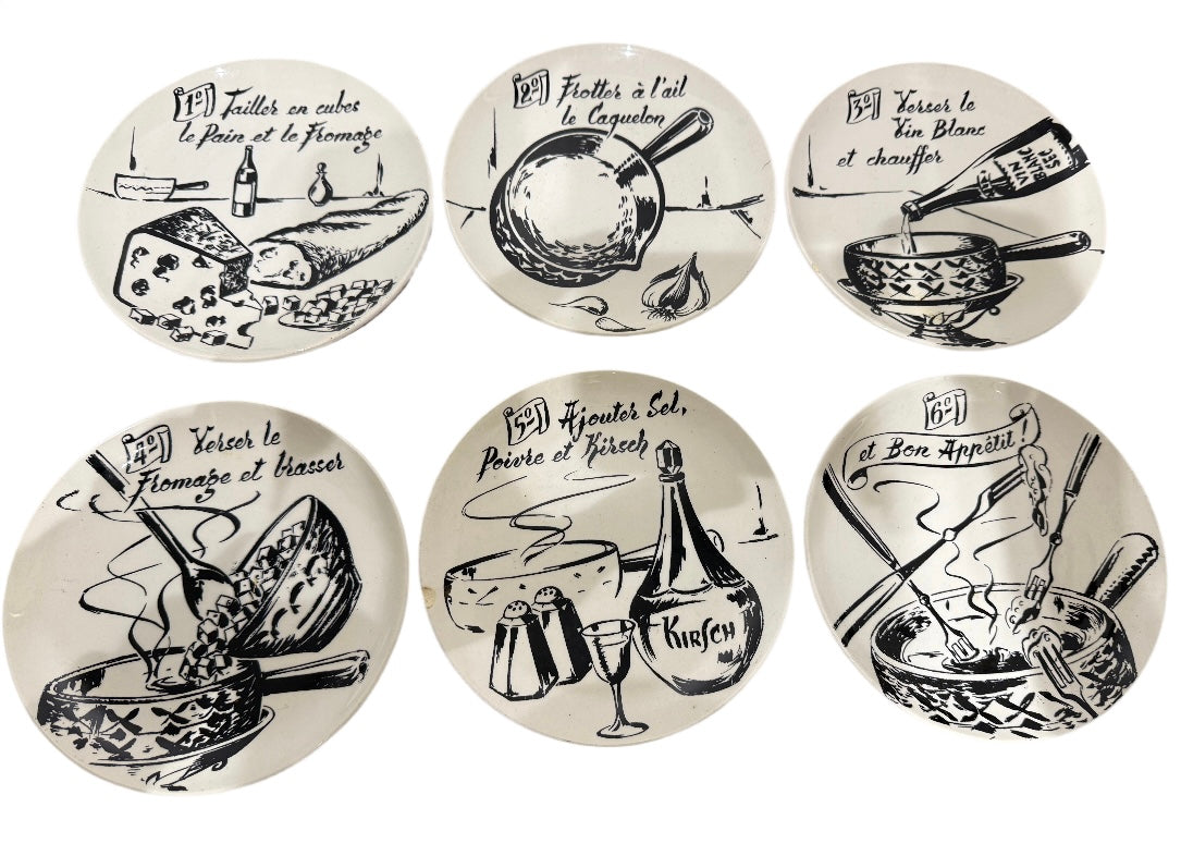 Service de 6 Assiettes Fondue - Gien France