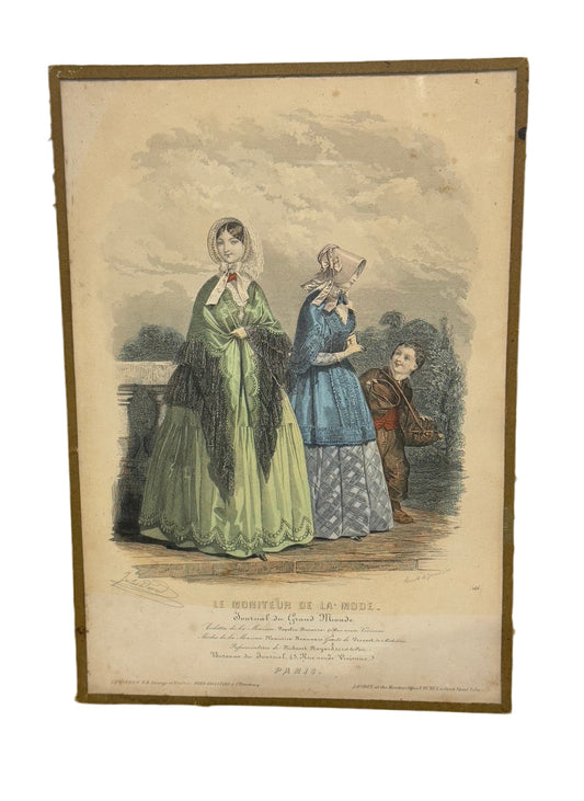 Gravure ancienne “Le Moniteur de la Mode” - XIXe siècle