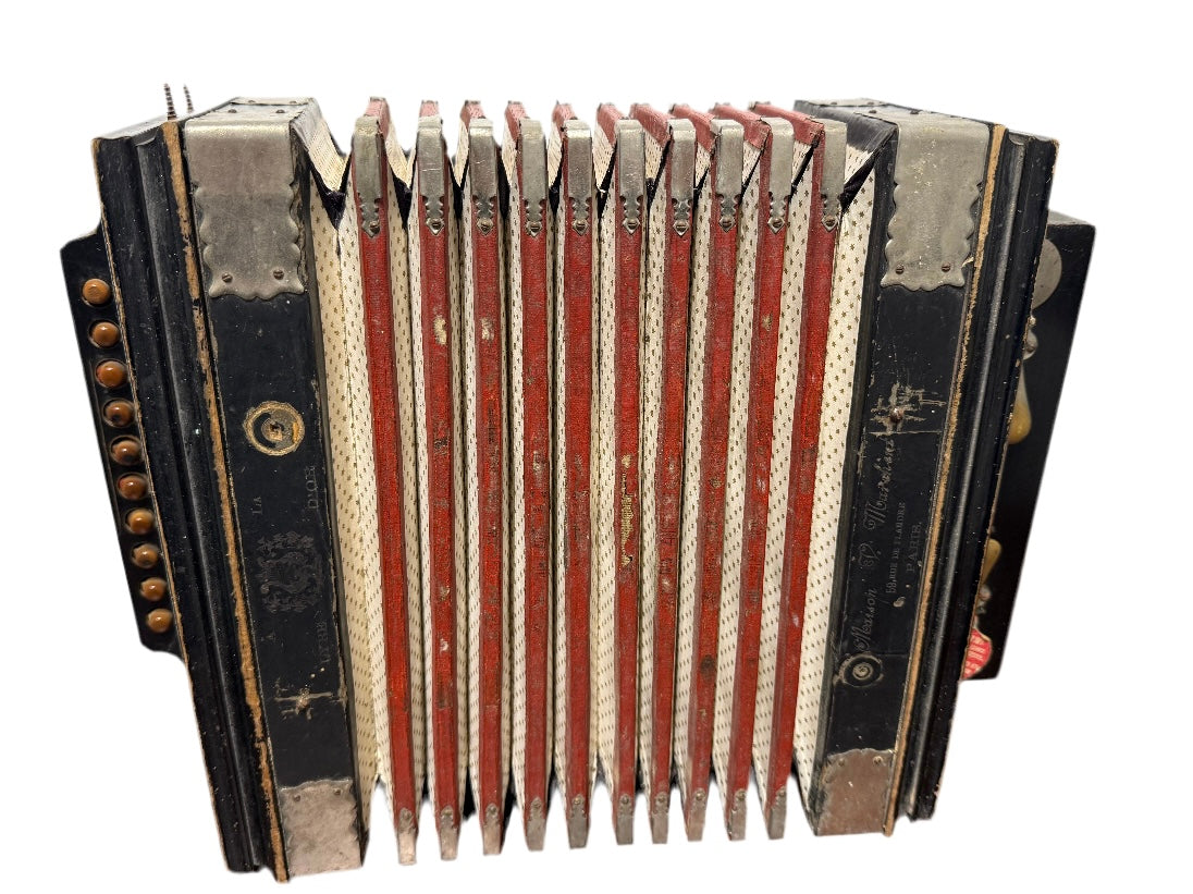 Accordéon Diatonique Ancien (vers 1880-1910) - Maison E. Monichon, Paris