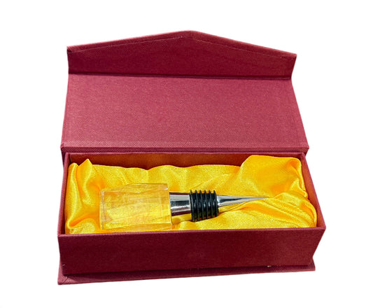 Bouchon de bouteille en métal et cristal – Pierre Laforest