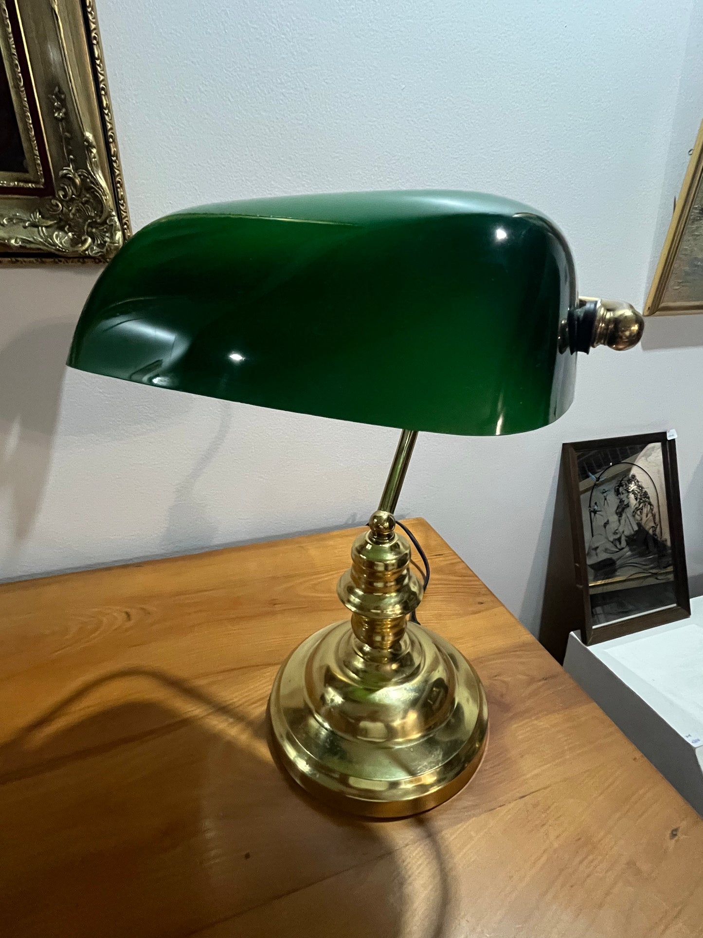 Lampe de banquier vintage