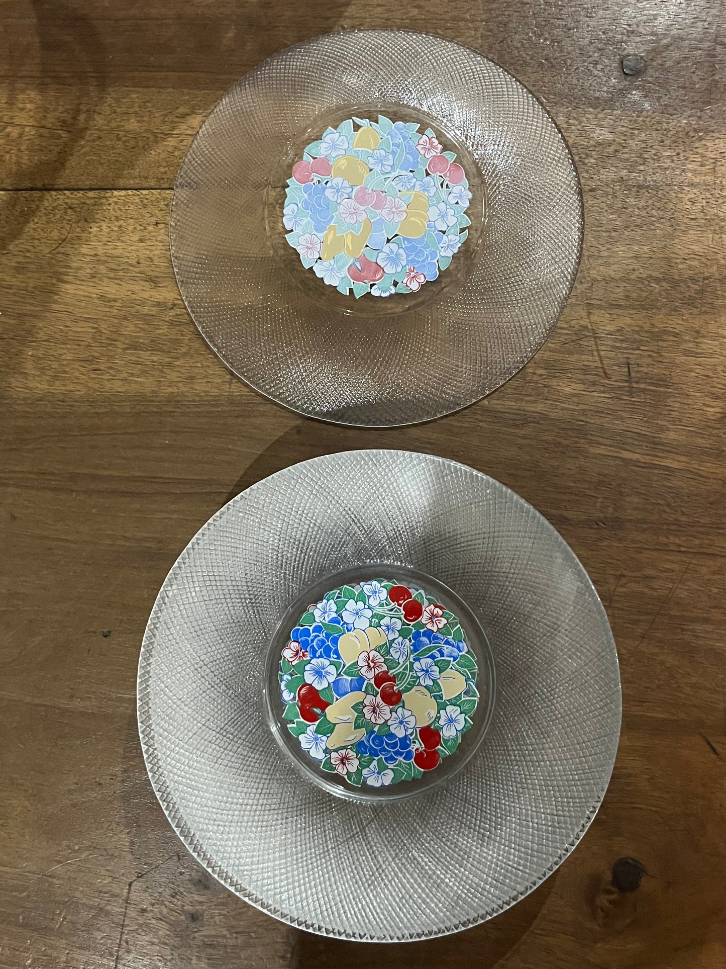 6 assiettes florales