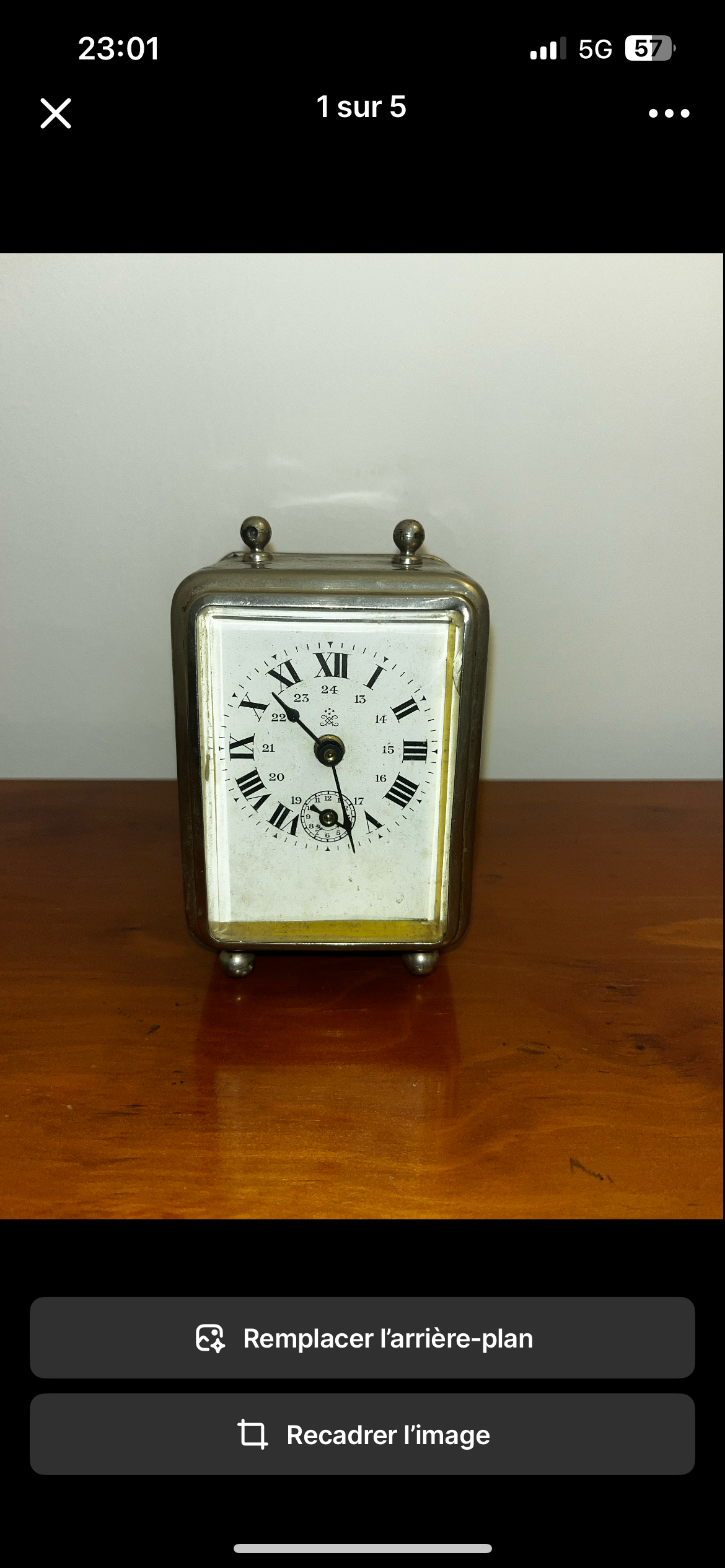 Horloge pendule réveil d’officier Le vainqueur