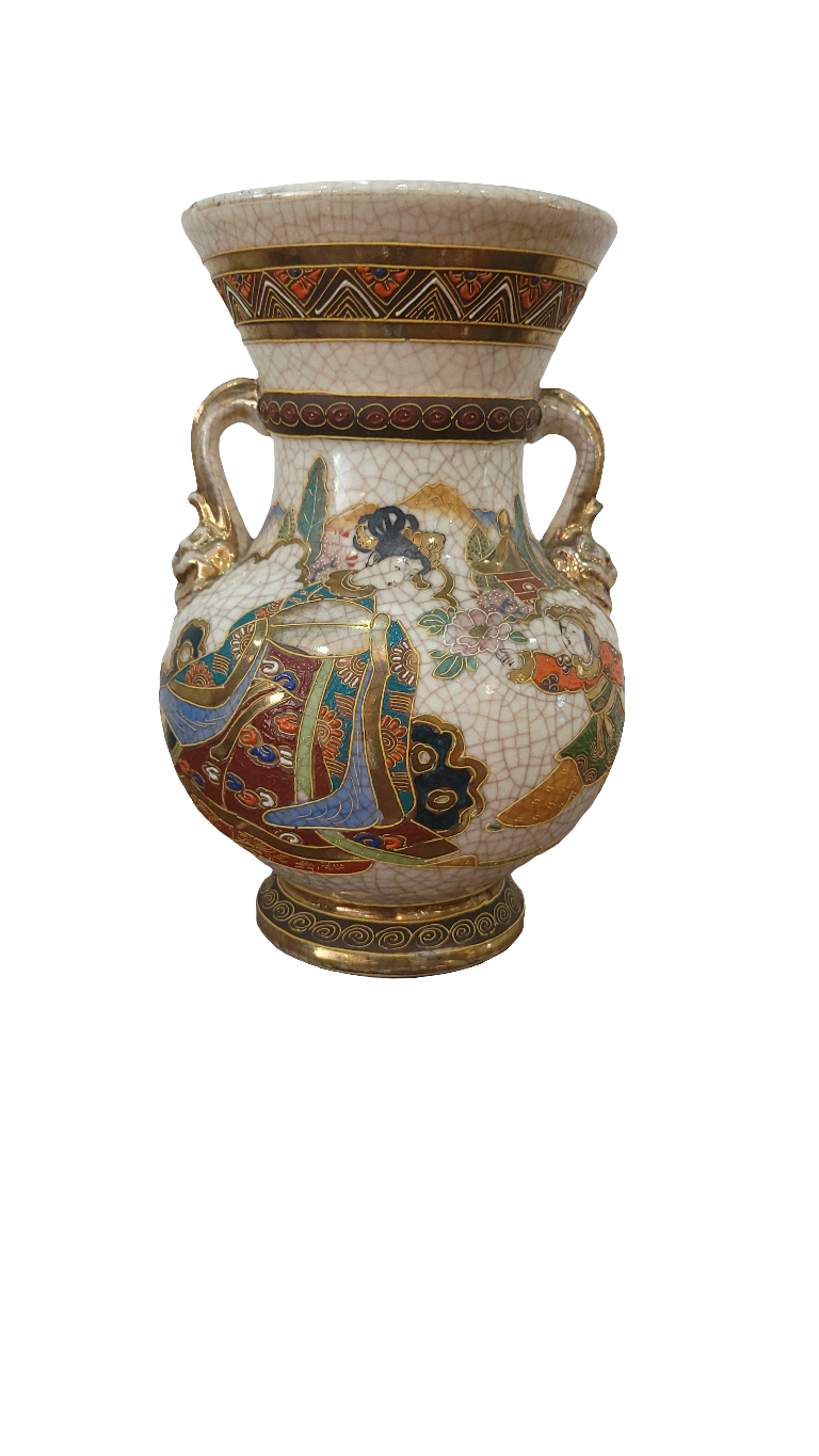 Vase Satsuma décor japonais