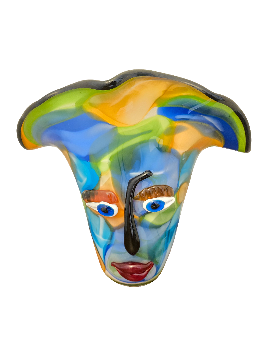 Vase arlequin Picasso en pâte de verre