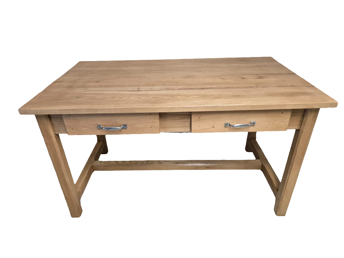 Table de ferme en chêne blond