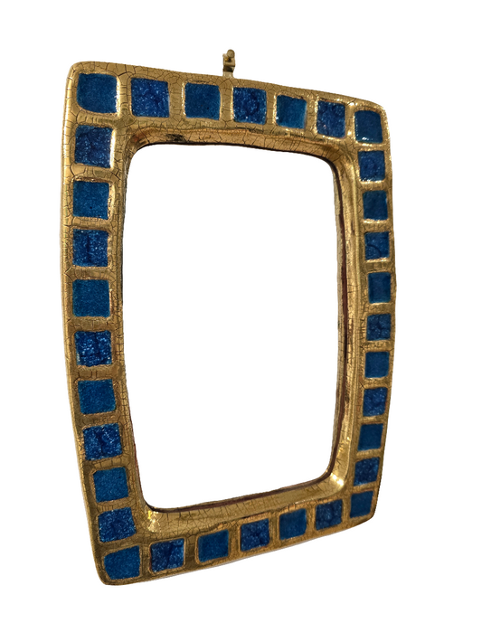 Miroir Mithé Espelt . Or craquelé verre fusion