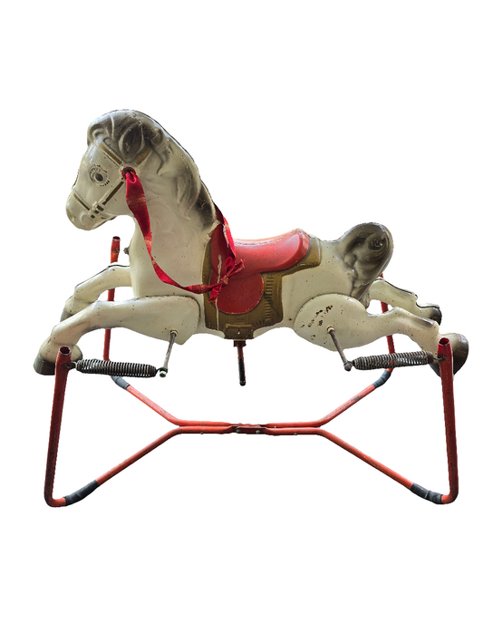 Cheval d’enfant à ressort vintage